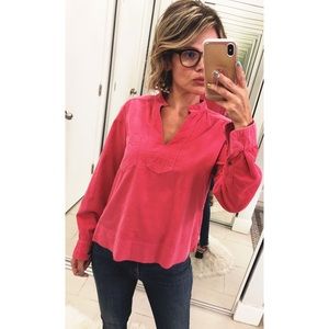Xirena Morely Corduroy Top in Pink